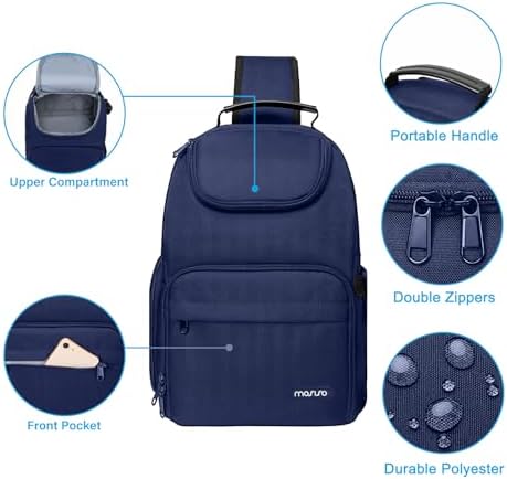 MOSISO Camera Sling Bag, Camera Case Crossbody Photography Bag, Navy Blue - Image 4