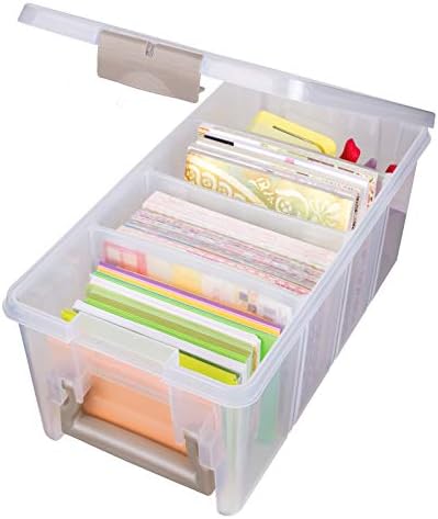 ArtBin Semi Satchel Craft Organizer with 3 Dividers, Clear - Image 5