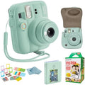 FUJIFILM instax Mini 13 Instant Camera Bundle with 20 Sheets instax Mini Film, Carrying Case, Photo Album, Assorted Photo Frames & BluebirdSales Microfiber Cleaning Cloth (Lagoon Green) by FUJIFILM