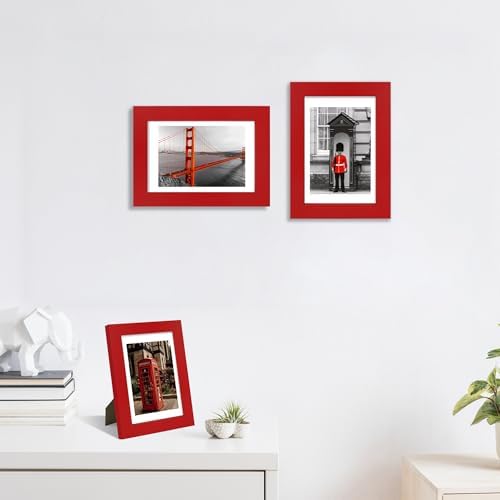 4x6 Picture Frame Set of 4 with Real Glass, Wall & Tabletop Display - Image 2