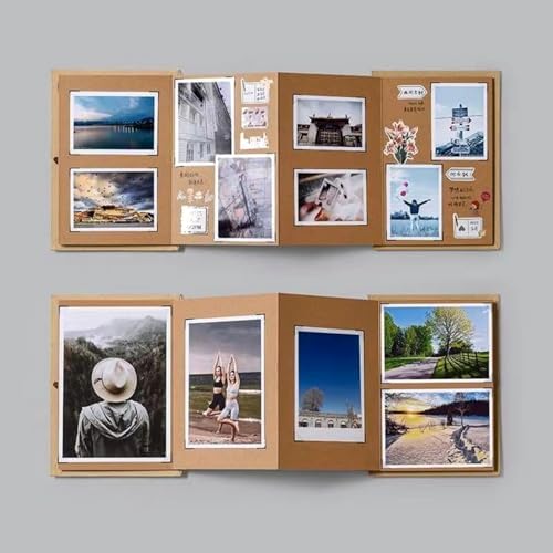 2 Pack Jutieuo Scrapbook Albums 6x8 Inch Small Photo Album with DIY Accessories Set, Stretchable Folding Kraft Paper Memory Book for Wedding Anniversary (Brown) - Image 7