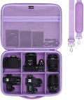 Large Camera Case Bag for Canon/Sony/Nikon Camera and Multiple Lens Purple by LTGEM