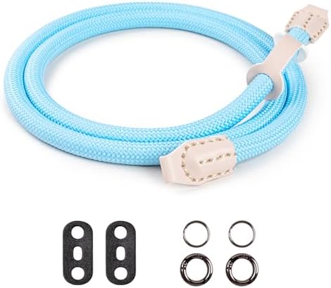 VOVMOEYA Nylon Braided Camera Rope Strap, Camera Neck Shoulder Strap with O-Ring for DSLR & Mirrorless Camera - Blue - Image 2