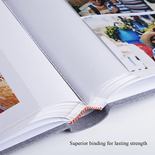 1DOT2 Photo Album with Writing Space, 100 Pages, Linen Cover, Grey - Image 4