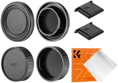 K&F CONCEPT MD Mount Rear Lens Cap & Body Cap Cover & Hot Shoe Cover Kit by KFCONCEPT