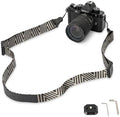 JJC DSLR Neck Strap with Patented Quick Release Buckles, Universal Adjustable Shoulder Sling Strap for Canon Nikon Sony Fujifilm Olympus Pentax DSLR SLR Cameras (Silver Grey) by JJC