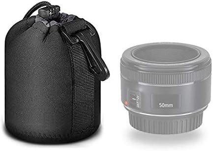 Selens Small Drawstring Lens Pouch Black Neoprene DSLR Camera Lens Bag by Selens