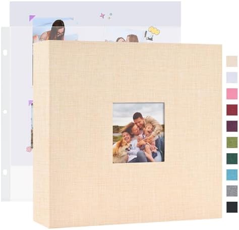 Mublalbum 10x10 Inch 3 Ring DIY Scrapbook Photo Album 80 Pages, Beige by Mublalbum