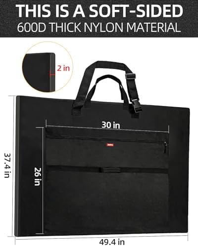 Nicpro Light Weight Art Portfolio Bag, 36x48” Waterproof Art Portfolio Case - Image 3