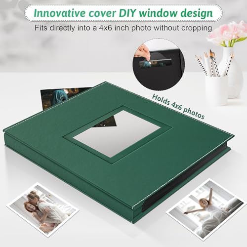 Popotop 4x6 Photo Album Holds 500 Pictures, Vegan Leather Hardcover - Image 2