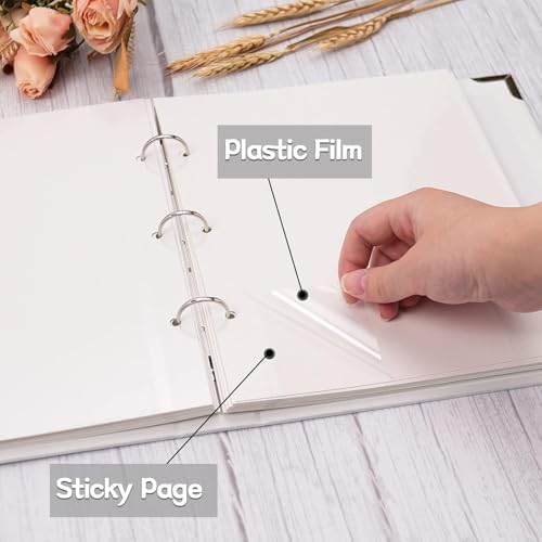 Vienrose 3 Ring Self Adhesive Photo Album Refill Pages 7.8x10.2 In - Image 7