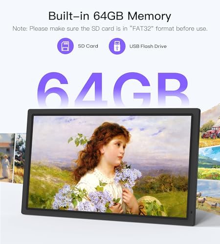 Uhale 32 Inch Extra Large Digital Picture Frame with 64GB, Remote Control, 1920 x 1080 FHD IPS WiFi Electronic Photo Frames, Support SD and USB, Share Moments Securely and Instantly, No Touch Screen - Image 3