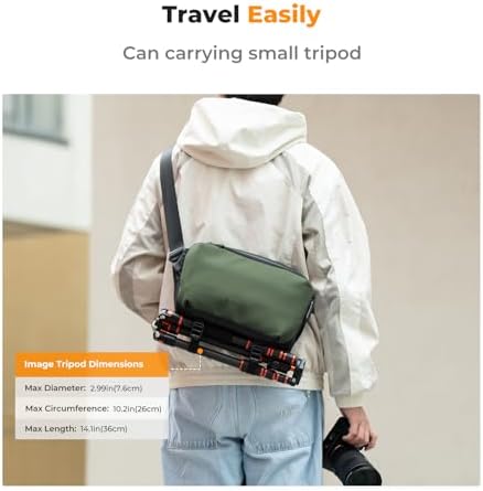 K&F CONCEPT 2 in 1 Camera Sling Bag, Everyday Shoulder Bag - Image 5