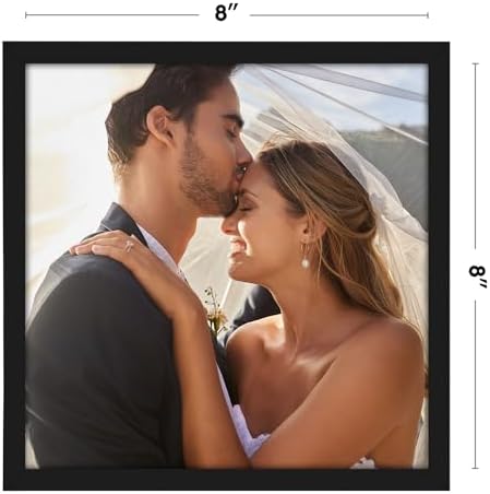 Americanflat 8x8 Picture Frame - Slim Molding - Black - Image 2
