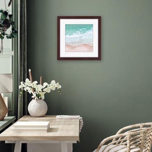 Americanflat 16x16 Picture Frame - Matted to 12x12 - Mahogany - Image 6