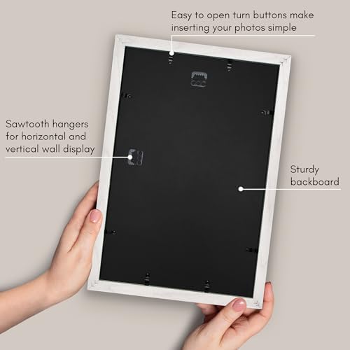 Americanflat 12x18 Poster Frame - Matted to 11x17 - Engineered Wood - White - Image 5