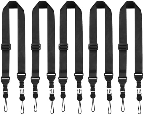 FIEIL 5 Pack Universal Shoulder Strap, Replacement Nylon Neck Lanyard, Comfortable Adjustable Shoulder Strap for iPad, Camera, Crossbody Bag, Binocular, Tablet by FIEIL