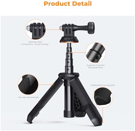 K&F CONCEPT 33.5cm/13.2" Mini Desktop Selfie Stick Tripod - Image 3
