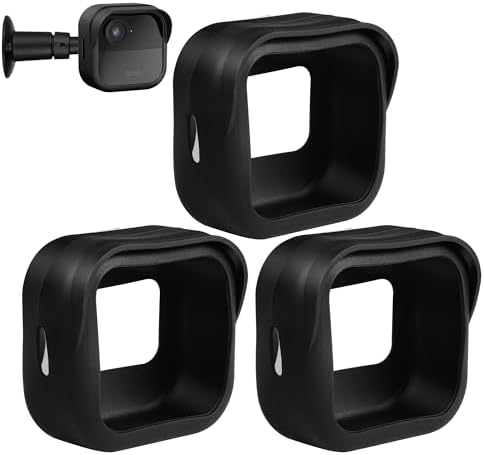 Tonton 3 Pack Silicone Skin Case for All-New Blink Outdoor 4 (4th Gen) / Blink Outdoor 2K+, Weatherproof Protective Silicone Cover with Sunshade, for Blink Outdoor 4 Smart Security Camera, Black by TONTON