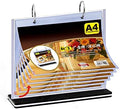 T-Shaped Multi-Page flip Acrylic Sign Holder, Beverage Display Stand by KAFENDA