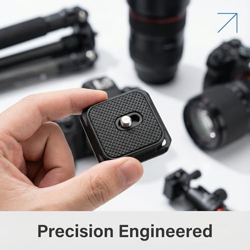 38mm Arca-Swiss Quick Release Plate 2 Pack, 4-Sided Square QR Camera Mount with Safety Pins, 1/4"-20 Screw Compatible with Peak Design Capture Clip V3, Lightweight Aluminum for Tripod, Monopod & Strap - Image 6