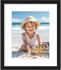 Vittanly 11x13 Picture Frame Made of Solid Wood for Wall Mounting, Black by Vittanly