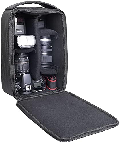 Roomy Camera Protective Bag Insert Waterproof Lens Pouch Shockproof DSLR SLR Carrying Case with Thicken Partition Padded Liner for Sony Canon Nikon Camera Flash Light & Accessories by AYVANBER