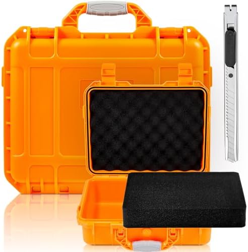 Relaxweex 8.5 x 6.5 x 3.7 Inch Hard Case, Grid Shell, Orange by Relaxweex
