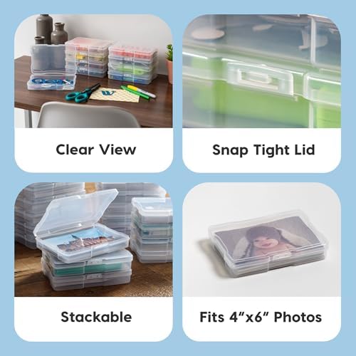 IRIS USA Photo Storage Cases |Made in USA| Fits 4"x6", (10-Pack) - Clear - Image 4