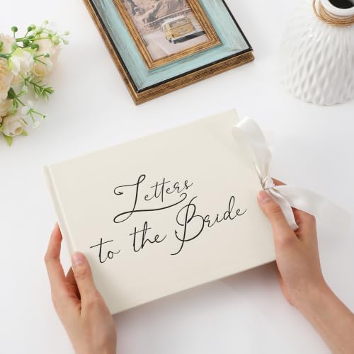 Wedding Guest Book Letters to Bride 8.5x7 Inch,Cream,Simple - Image 5