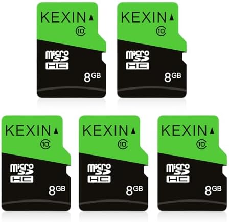 KEXIN 8GB Micro SD Card 5 Pack with SD Adapter microSDHC Memory Card UHS-I C10 Micro SD Card Full HD High Speed TF Card for Smartphone Tablet Action Camera Dash Cam Drone Game Console by Home