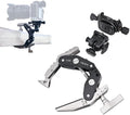 HEIPI C100 Super Clamp & Mini Ball Head & Panning Base, Max Clamping 3.93" | Clamp & stand design. Max clamping 3.93"/10cm. Dual screw mounts: 1/4"-20,3/8"-16. Compatible with phone, action camera, DSLR by HEIPIVision