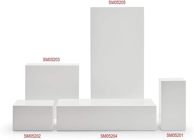 Oirlv White Display Riser for Jewelry Display,Showcase Jewelry Set Holder | Great for Photography or Display Scenarios.Making Jewelry Set Look Better in Photos, Displays or Home Decor,9.84"x4.92"x1.97" - Image 7