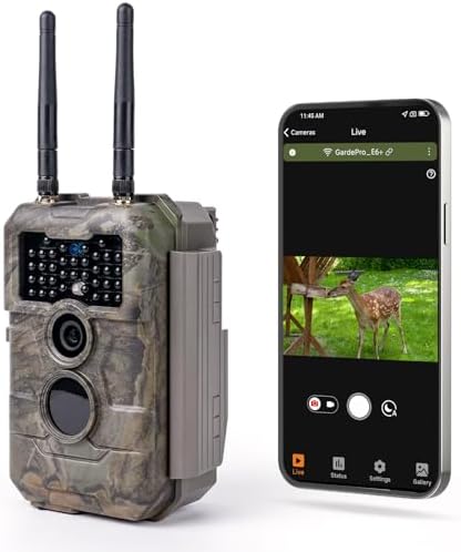 GardePro E6 2.0 WiFi Trail Camera, 4K Video, Dual Antennas by GardePro