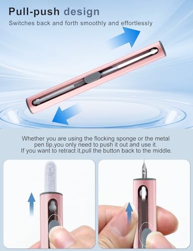 Cleaner Kit for Airpods, Earbuds Cleaning kit for Airpods Pro 1 2 3, Phone Cleaner kit with Brush for Bluetooth Earbuds Cleaner, Wireless Earphones,iPhone,Laptop, Camera (Pink) - Image 4