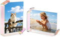 4x6inch L Shaped Acrylic Picture Frame, 2 Pack Double Sided Floating Photo Stand for Tabletop, Horizontal Vertical Display Holder Home Office Decor Family Wedding Anniversary, Iridescent by Cosics