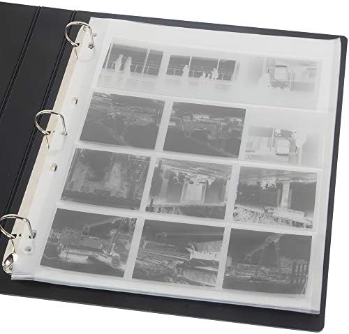 eTone Archival Storage Sheets 120 Negative Page Preservers Sleeves with Film Album Ring Binder(50x120) - Image 5