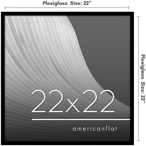Americanflat 22x22 Poster Frame - Slim Molding - Black - Image 3