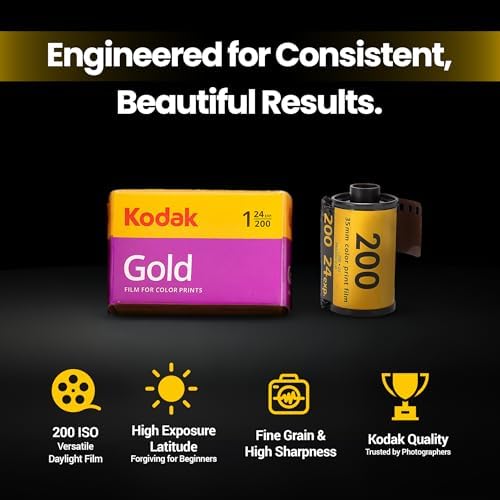 Kodak Gold 200 35mm Film Roll 24 Exp 3 Rolls with Sturdy Tiger Storage Case - Image 3