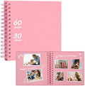 RECUTMS 8x8 Scrapbook DIY Photo Album 60 Pages Kraft Paper Memory Book Pink by RECUTMS