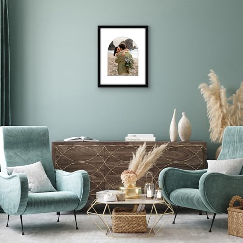 Americanflat 16x20 Poster Frame - Matted to 11x14 - Engineered Wood - Black - Image 4