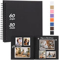 RECUTMS 10x10 Inch Scrapbook Album 60 Pages Kraft DIY Baby Photo Book Black by RECUTMS