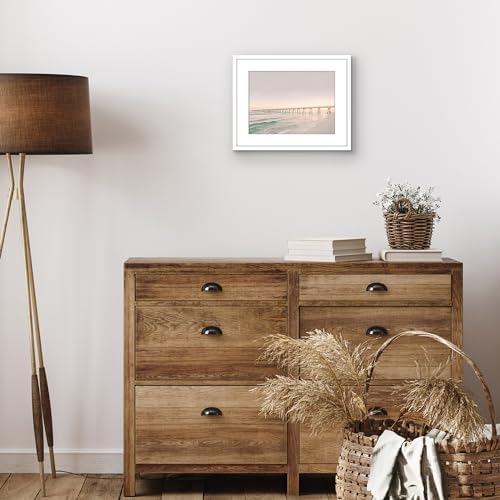 Americanflat 11x14 Picture Frame - Matted to 8x11 - Slim Molding - White - Image 5