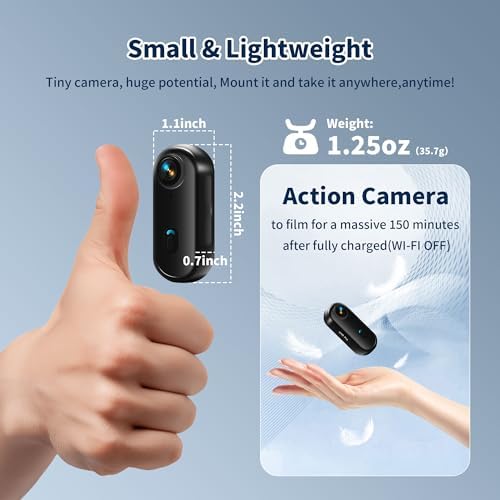 Action Camera with Memory Card Mini Body Camera with Magnetic Clip - Image 2