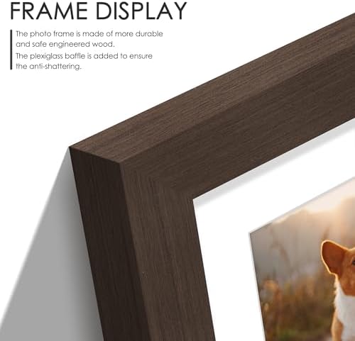 DUENPY 11x14 Collage Frame For 5 4x6 Photos Walnut - Image 5