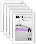 Americanflat 12x18 Poster Frame 5-Pack - Matted to 11x17 - White by Americanflat