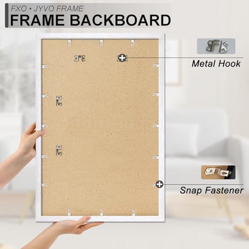 Fxojyvo 18x36 Picture Frame White Engineered Wood Wall Hanging - Image 6