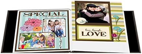 Pioneer Photo Albums 8x8 Fabric Frame Cover Post Bound Scrapbook, Warm Mocha - Image 3