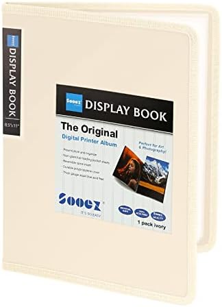 Sooez 30-Pocket Binder with Plastic Sleeves 8.5x11,Heavy Duty Art Portfolio by Sooez