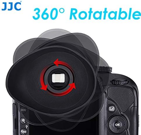 JJC EN-DK19 Large Eye Cup, Ergonomic Oval Soft TPU Rubber Eye Piece, D850 Eyecup Viewfinder, DK 19 Replacement, 65*51*34mm, Compatible with Nikon D850 D810 D800E D800 D500 D3 D3S D3X D4 D4S D5 Df - Image 2